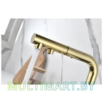 Смеситель Paulmark Serpentine Se213222-G (золото) картинка 3